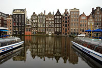 Canal in Amsterdam, Netherlands
