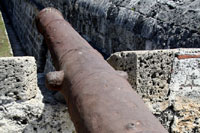 Wall Cannon in Cartagena, Colombia