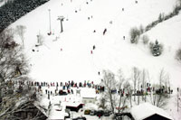 Skiing on Harz Mountains, Germany