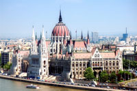 Hungarian Parliament in Budapest, Hungary