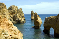 Rock Formations at Ponta da Piedade, Near Lagos, Portugal