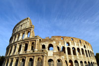 The Roman Colosseum in Rome, Italy