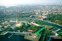 The Peter and Paul Fortress in St. Petersburg on the Neva River